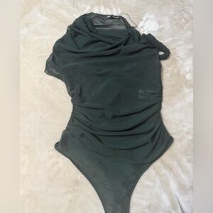 Zara Mesh Bodysuit dark green